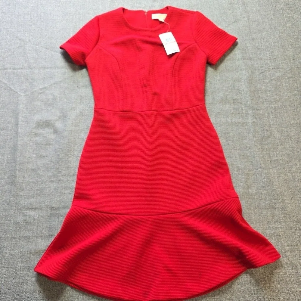 Michael Kors Dress Red Blaze Womens Size 2 NWT (Small Mark)